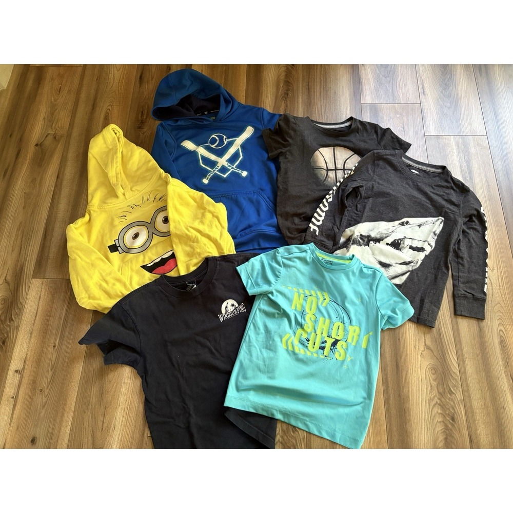 6 Pc Bundle Old Navy Gap Tek Gear Boys Sz Small 5 6 Hoodies Shirts